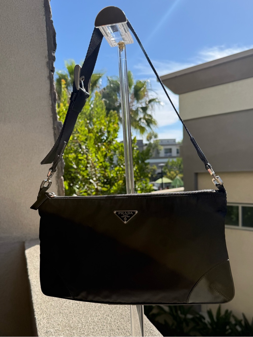 Prada 2 way nylon leather belt bag fanny pack